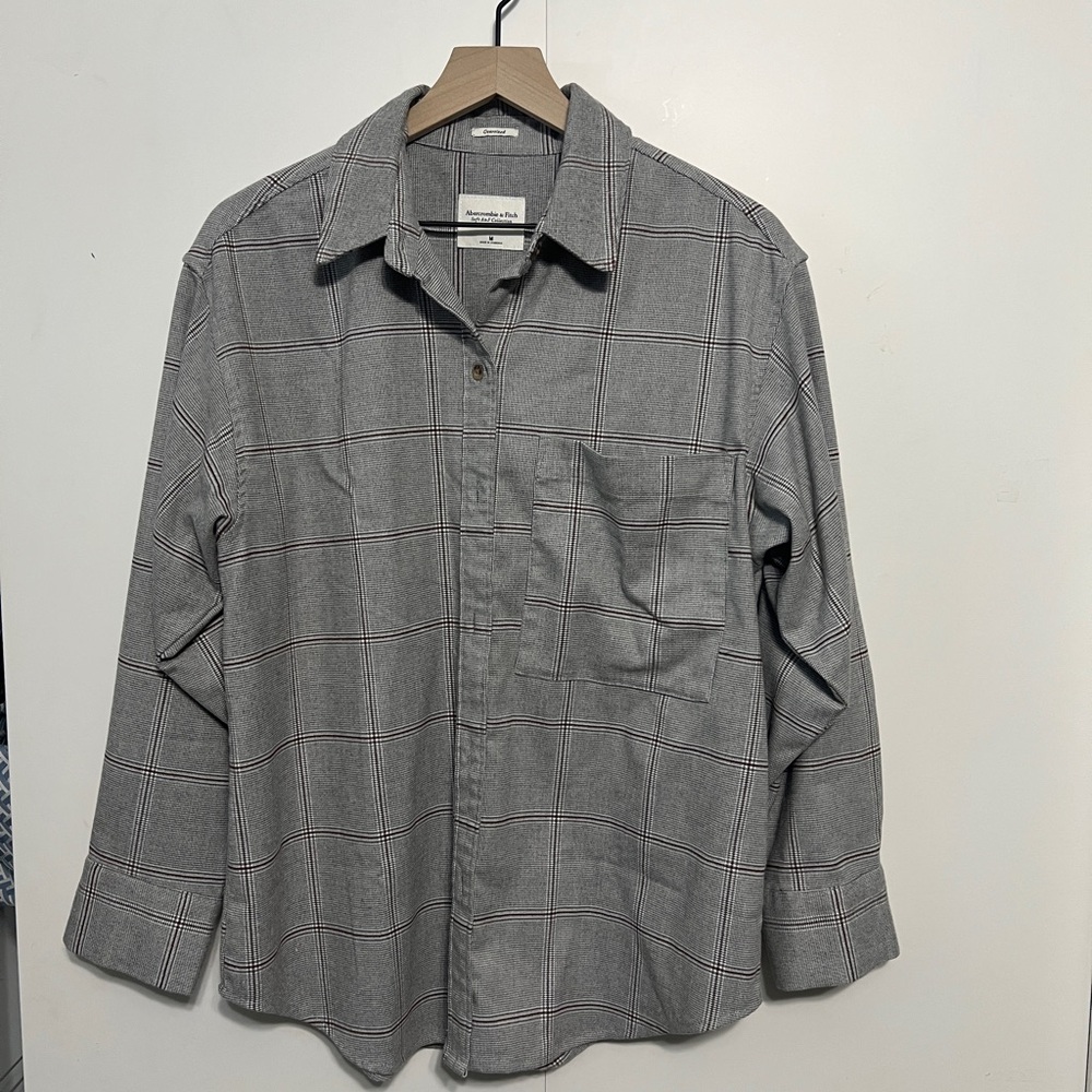 Abercrombie Oversized Soft flannel Button Down Shirt